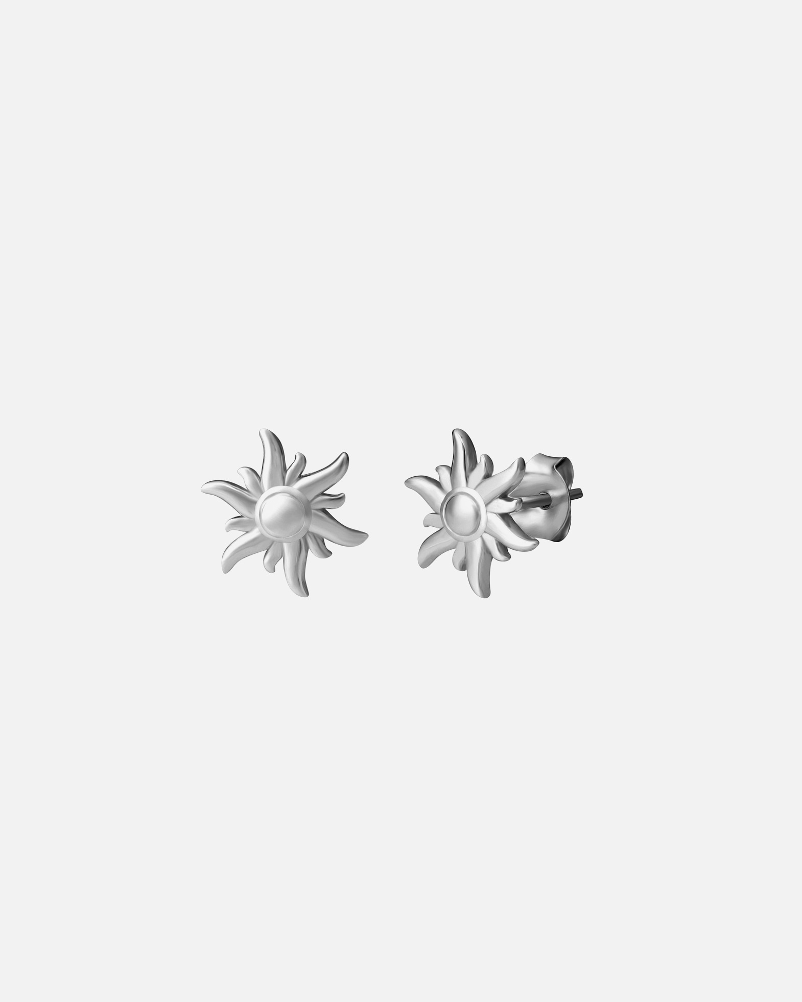 Ohrringe für Weiblich Glanzstücke München Ohrstecker Sonne aus Sterling Silber in silber 9,5 mm