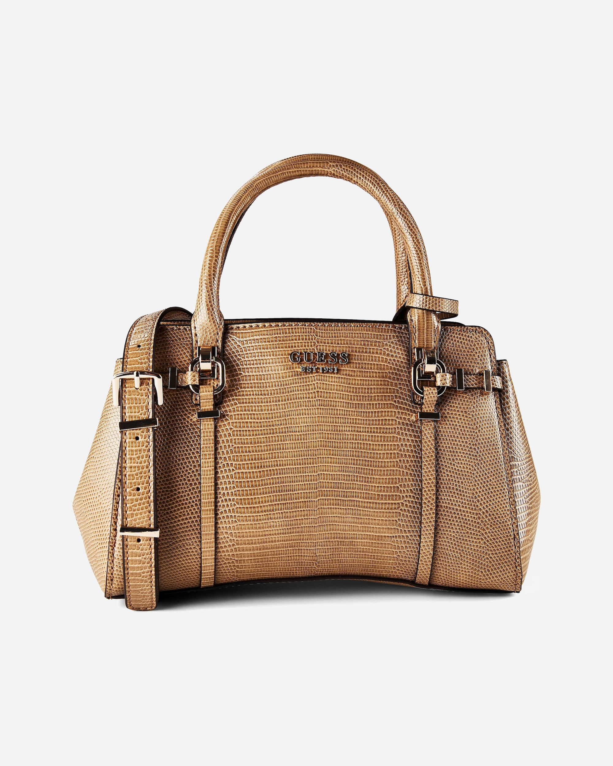 Umhängetasche für Weiblich Guess Leona Shopper beige