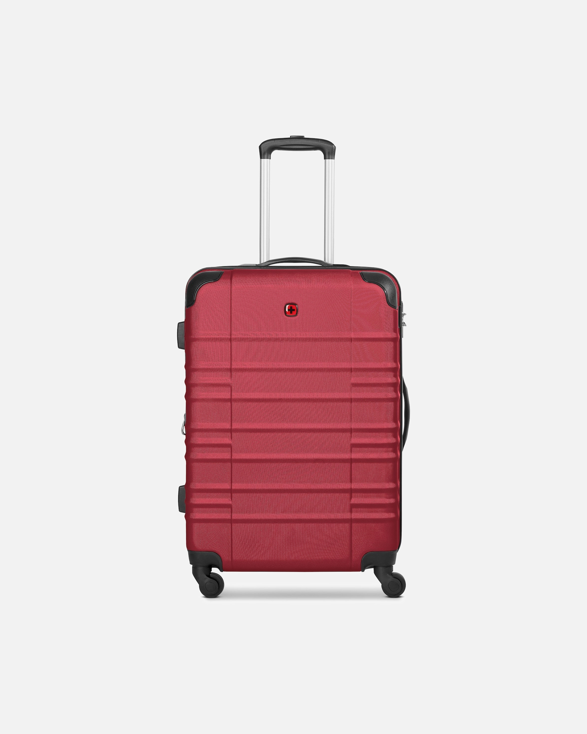 Trolley für Männlich Wenger Amplar Evo 4 Rollen Trolley M 65 cm mit Dehnfalte ruby