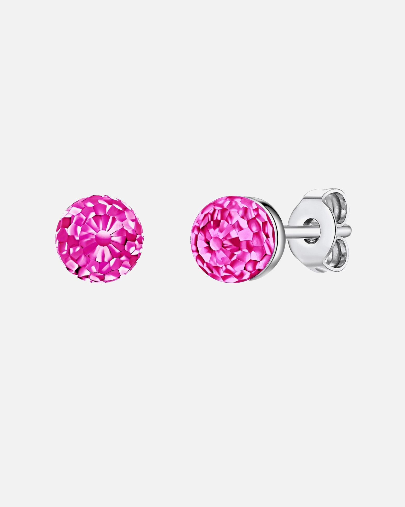 Ohrringe für Weiblich Rafaela Donata Ohrstecker Sterling Silber verziert mit Kristallen von Swarovski® in Silber 5,5 mm