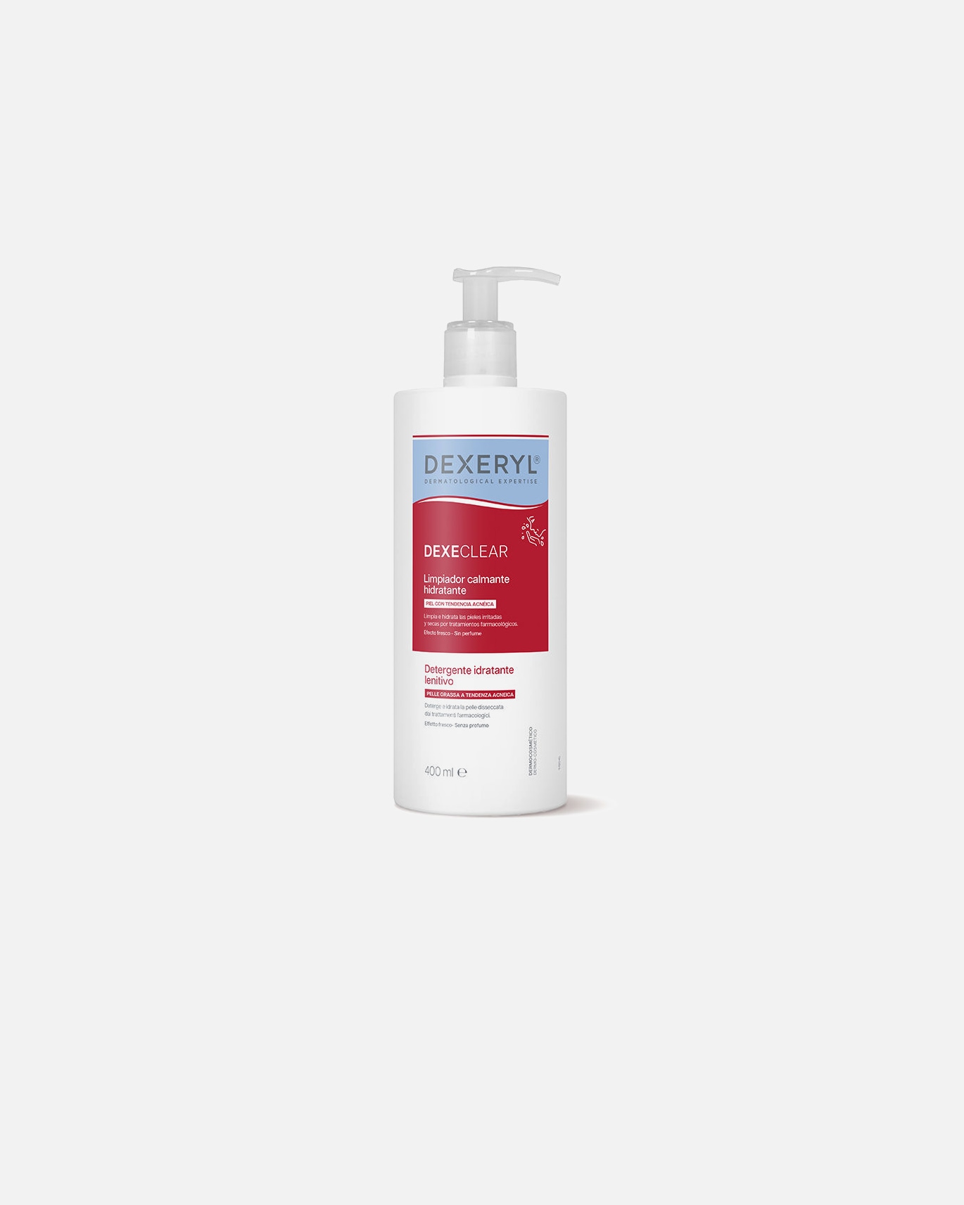 Reinigungsgel für Unisex DEXERYL DEXECLEAR Beruhigender, feuchtigkeitsspendender Reiniger 400 ml