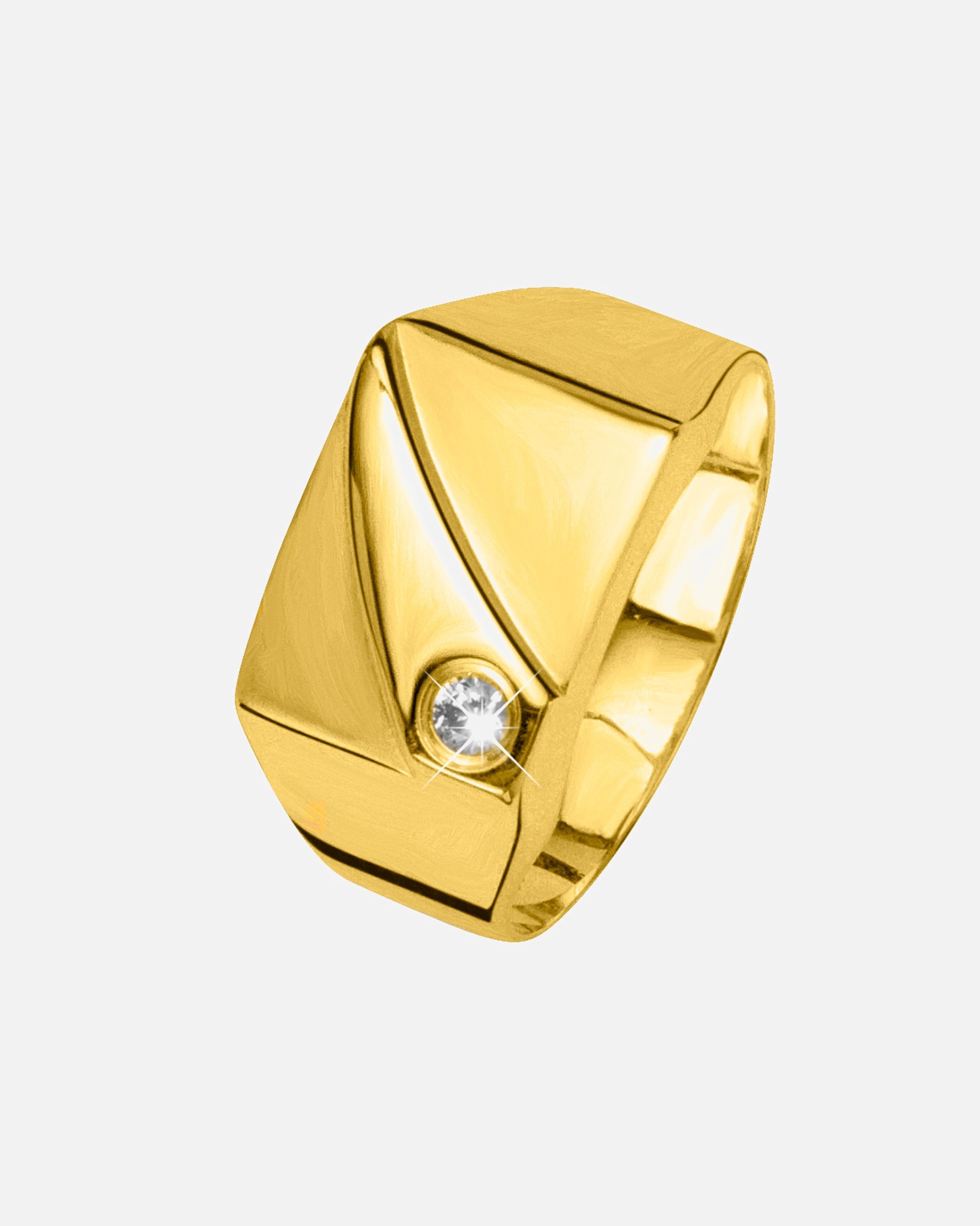 Ring für Männlich Lucardi Ringe 585 Gold - goldfarbig 72mm