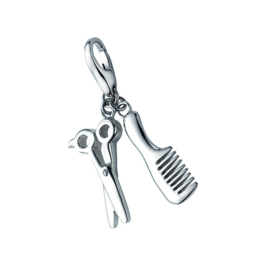 Giorgio Martello Milano Charm Anhänger Kamm und Schere, Silber 925 Onesize Damen