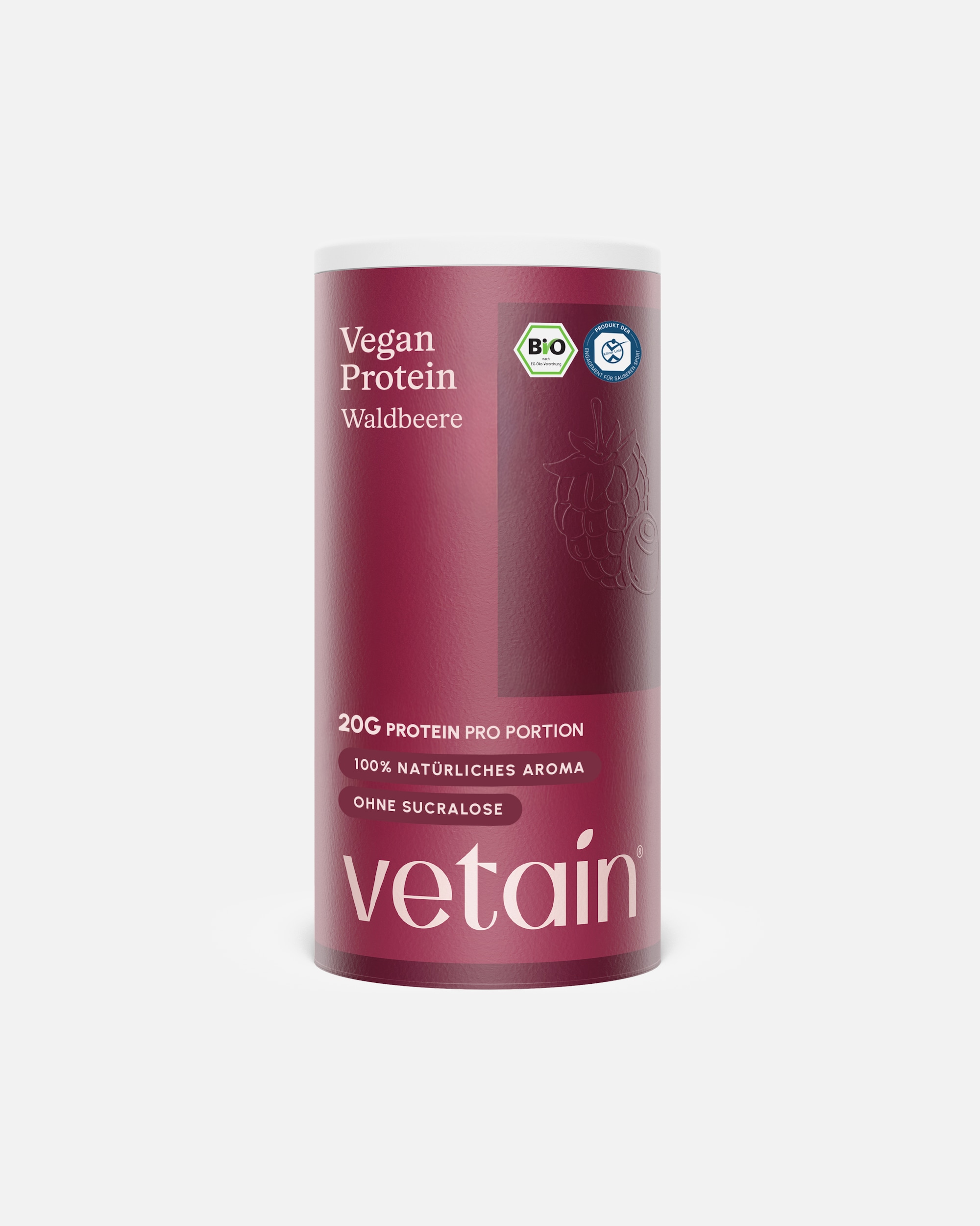 Protein & Shakes für Unisex Vetain Default Brand Line Bio Vegan Protein Pulver - Aus 4 pflanzliche Proteinquellen Waldbeere