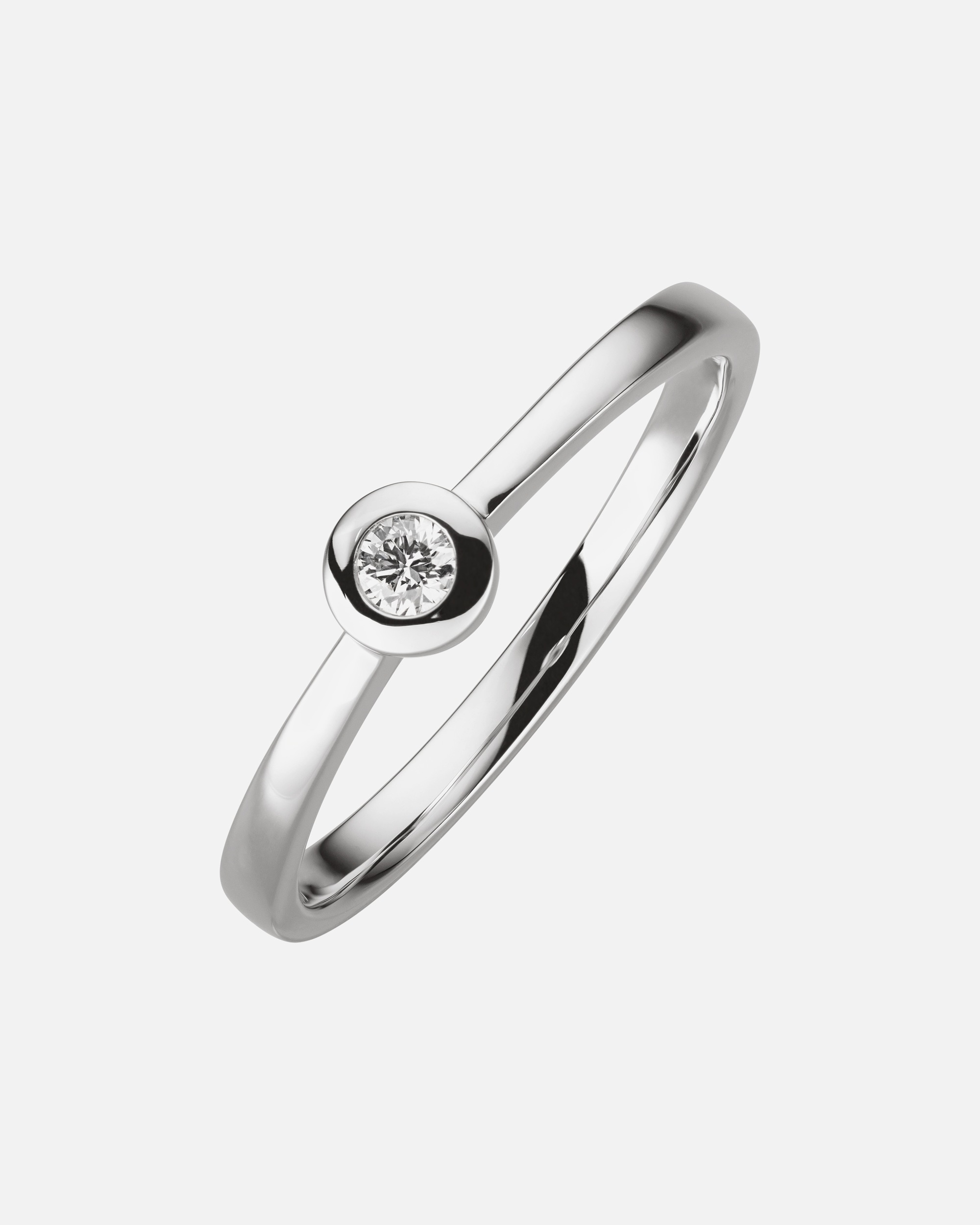 Ring für Weiblich Orolino Ring 585/- Gold Brillant weiß 0,07ct. 060 (19,1)