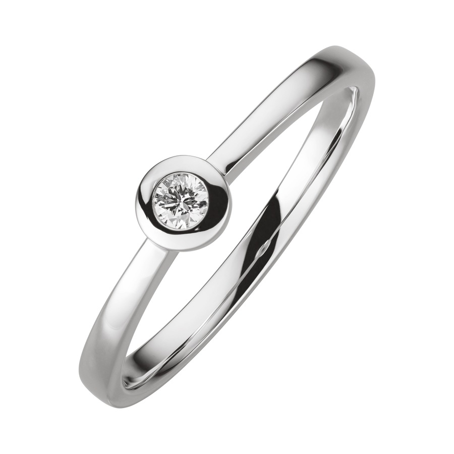 Orolino Ring 585/- Gold Brillant weiß 0,07ct. 060 (19,1) Damen