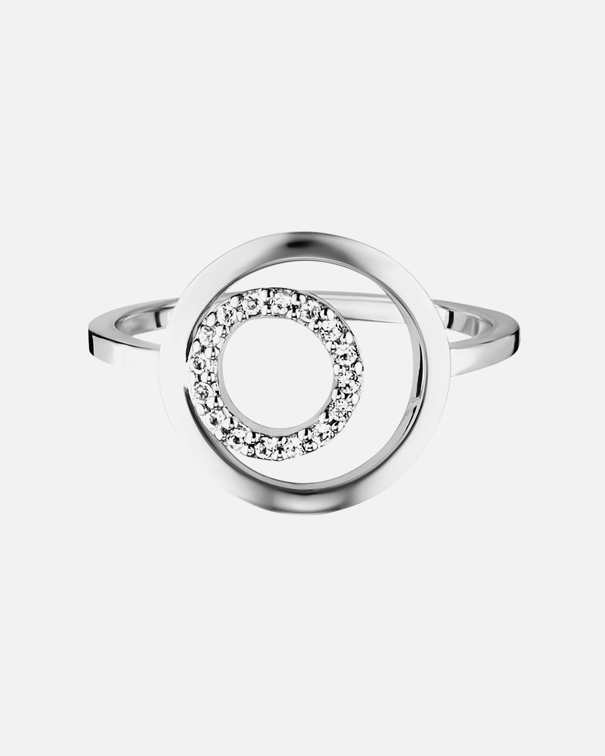 Ring für Weiblich caï Ring 925/- Sterling Silber Weißtopas weiß 0,08ct. 050 (15,9)