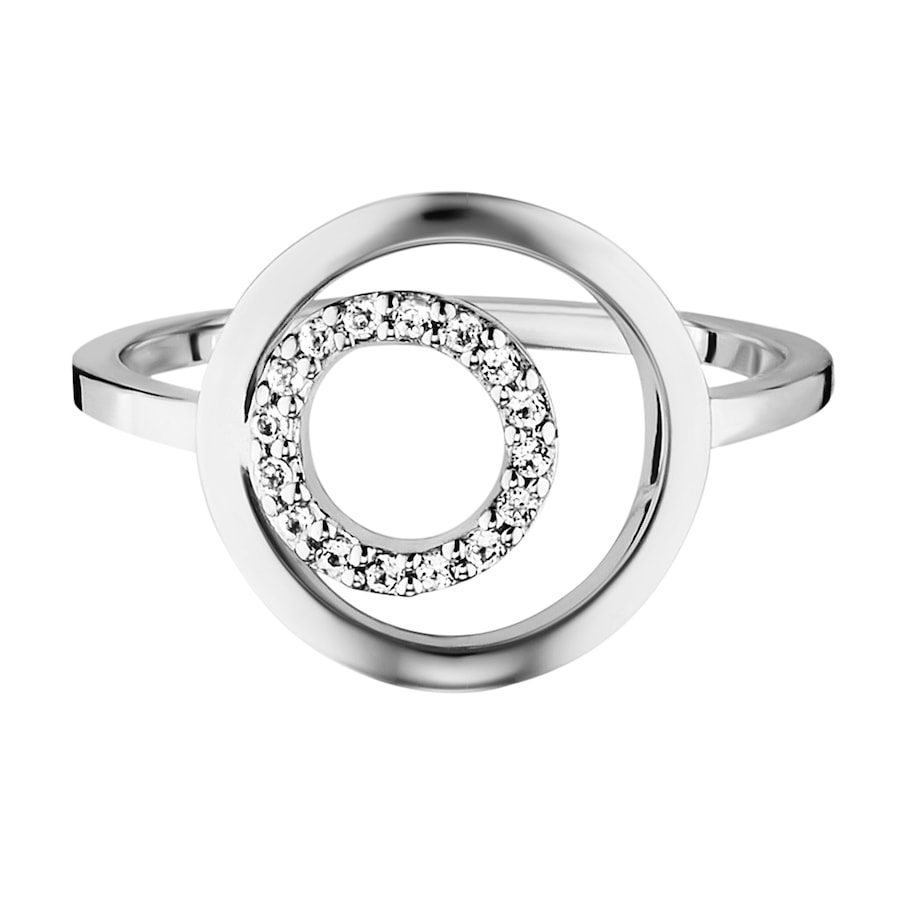 caï Ring 925/- Sterling Silber Weißtopas weiß 0,08ct. 054 (17,2) Damen