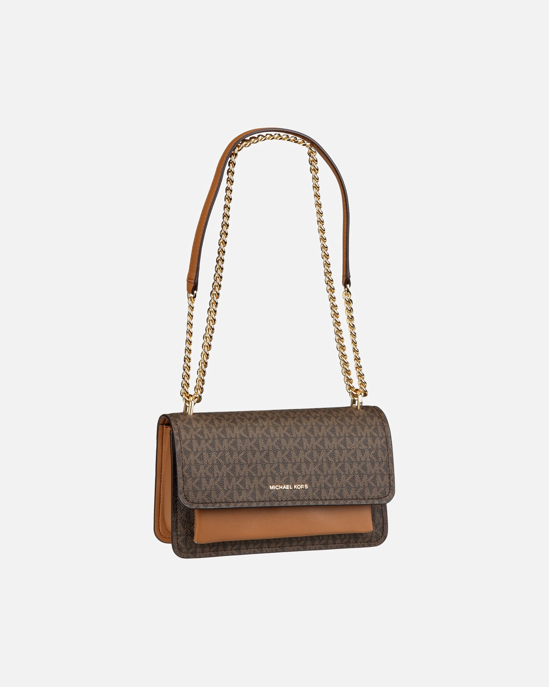 Handtasche für Weiblich Michael Kors Default Brand Line Handtasche Claire LG Shoulder MK Sig Brown/Acorn