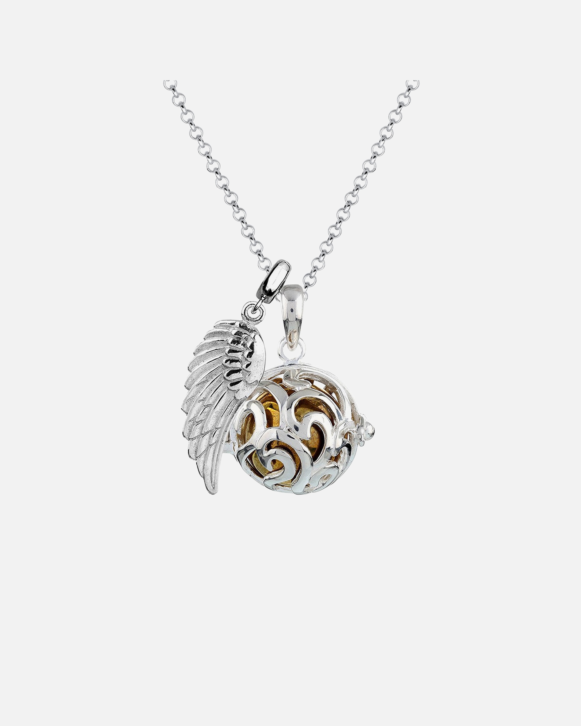 Halskette für Weiblich Nenalina Flügel Ornament Engelsflüsterer (17 mm) 925 Silber 80