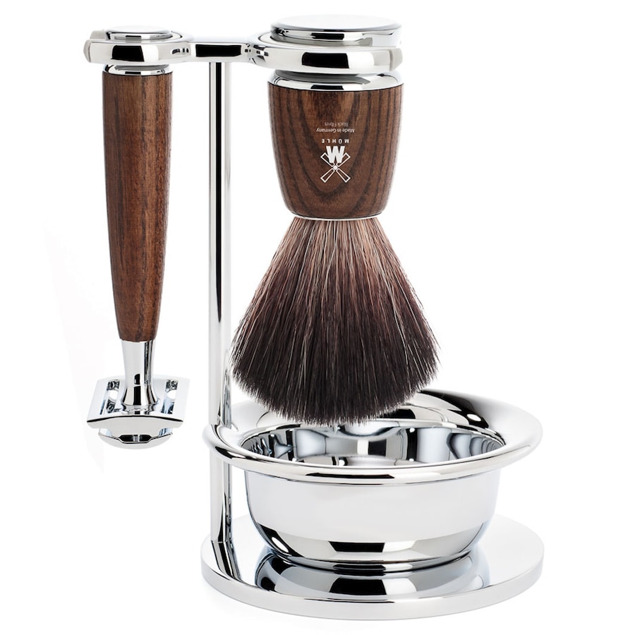 Mühle Rytmo 4tlg. Rasierset, Black Fibre Esche gedämpft Herren