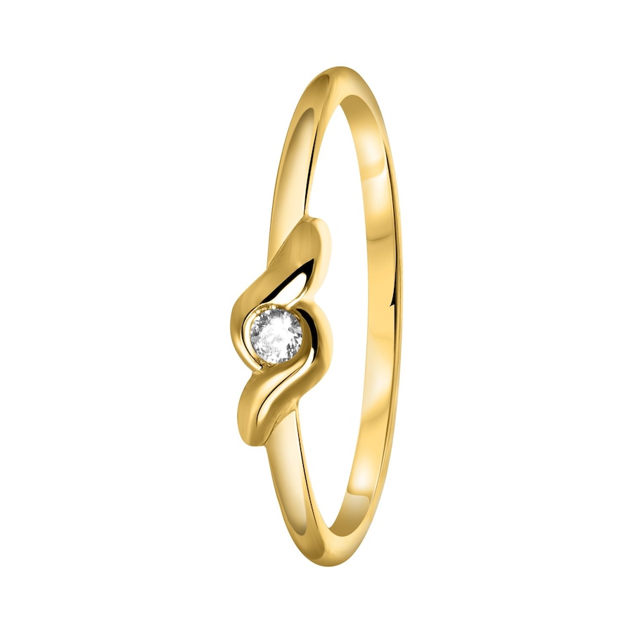 Lucardi Ringe 585 Gold - goldfarbig 50mm Damen