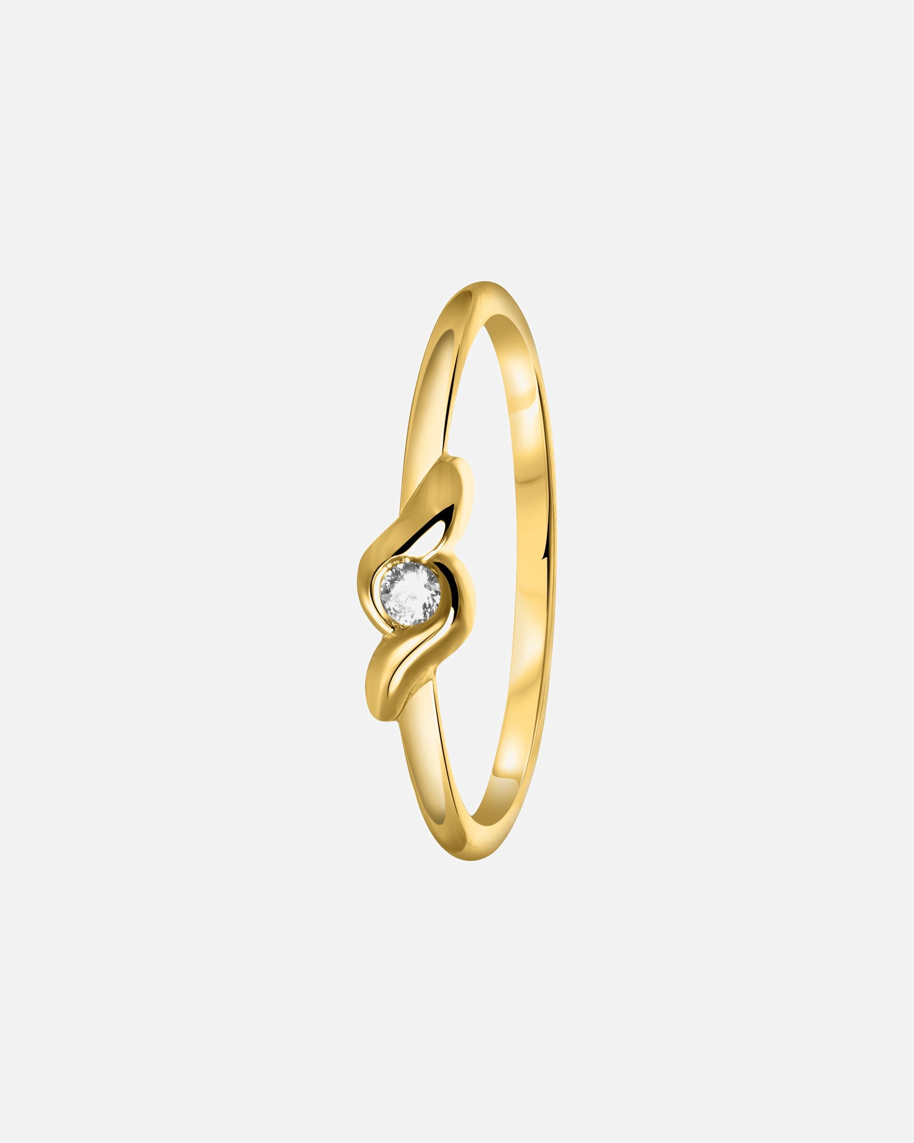 Ring für Weiblich Lucardi Ringe 585 Gold - goldfarbig 49mm