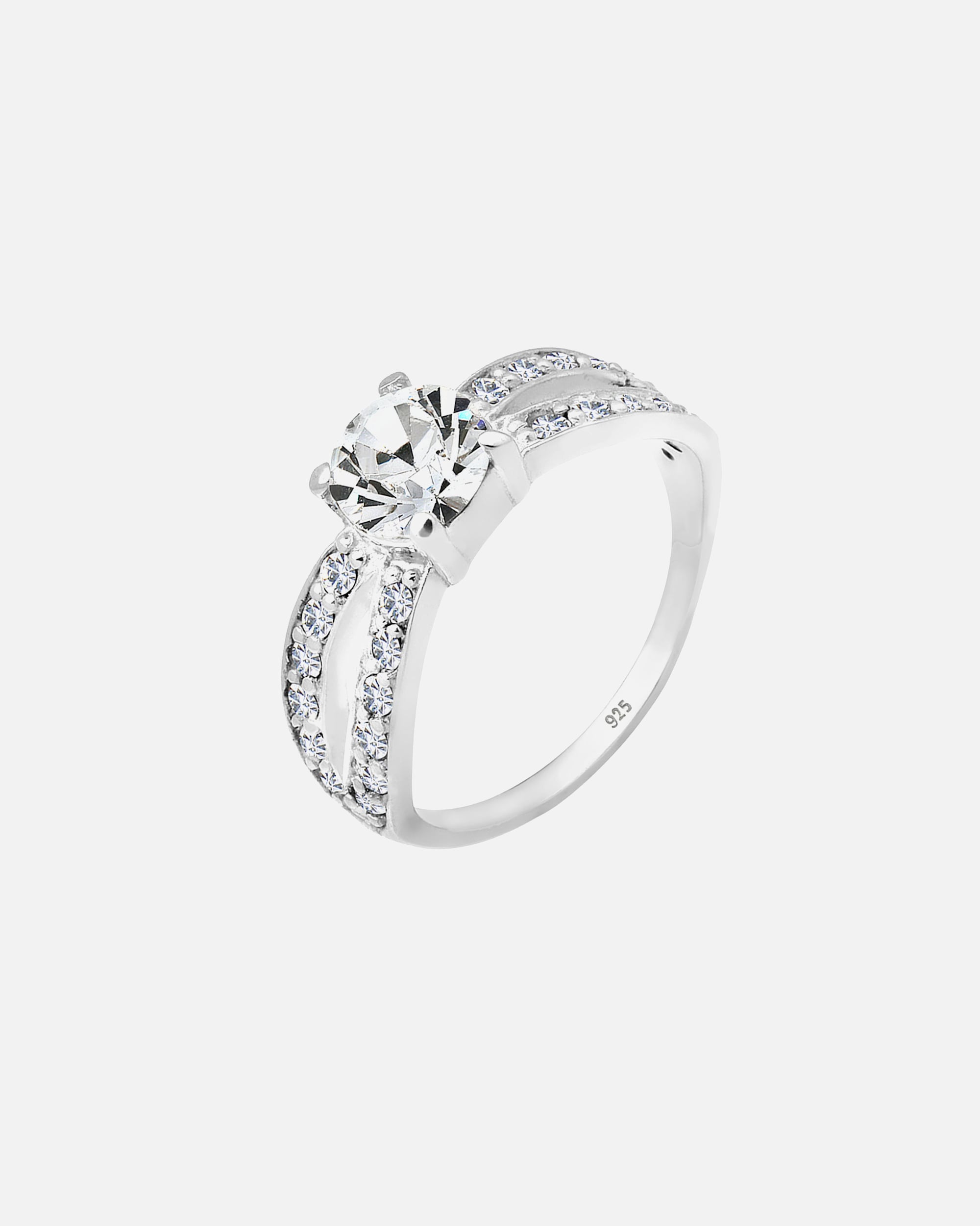Ring für Weiblich Elli Solitär Glamourös 925 Silber, mit Kristallen von Swarovski® 58