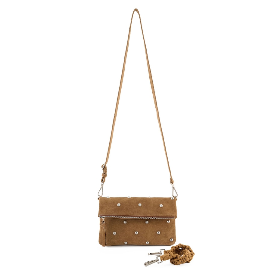FREDsBRUDER Endless Beads Clutch toffee Braun Damen