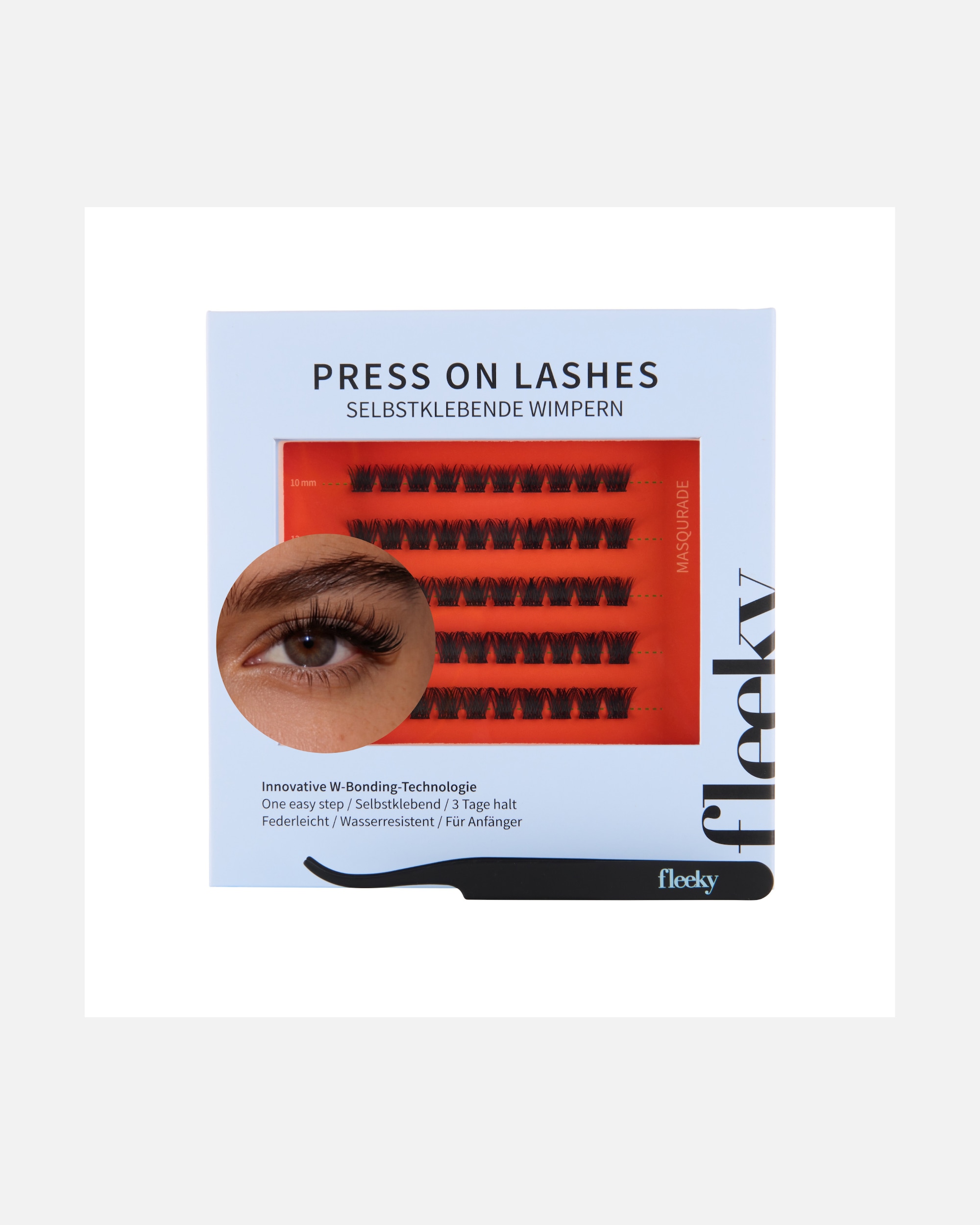 Künstliche Wimpern für Unisex Fleeky Press-On Lashes Natural – natürlicher Look Masquerade