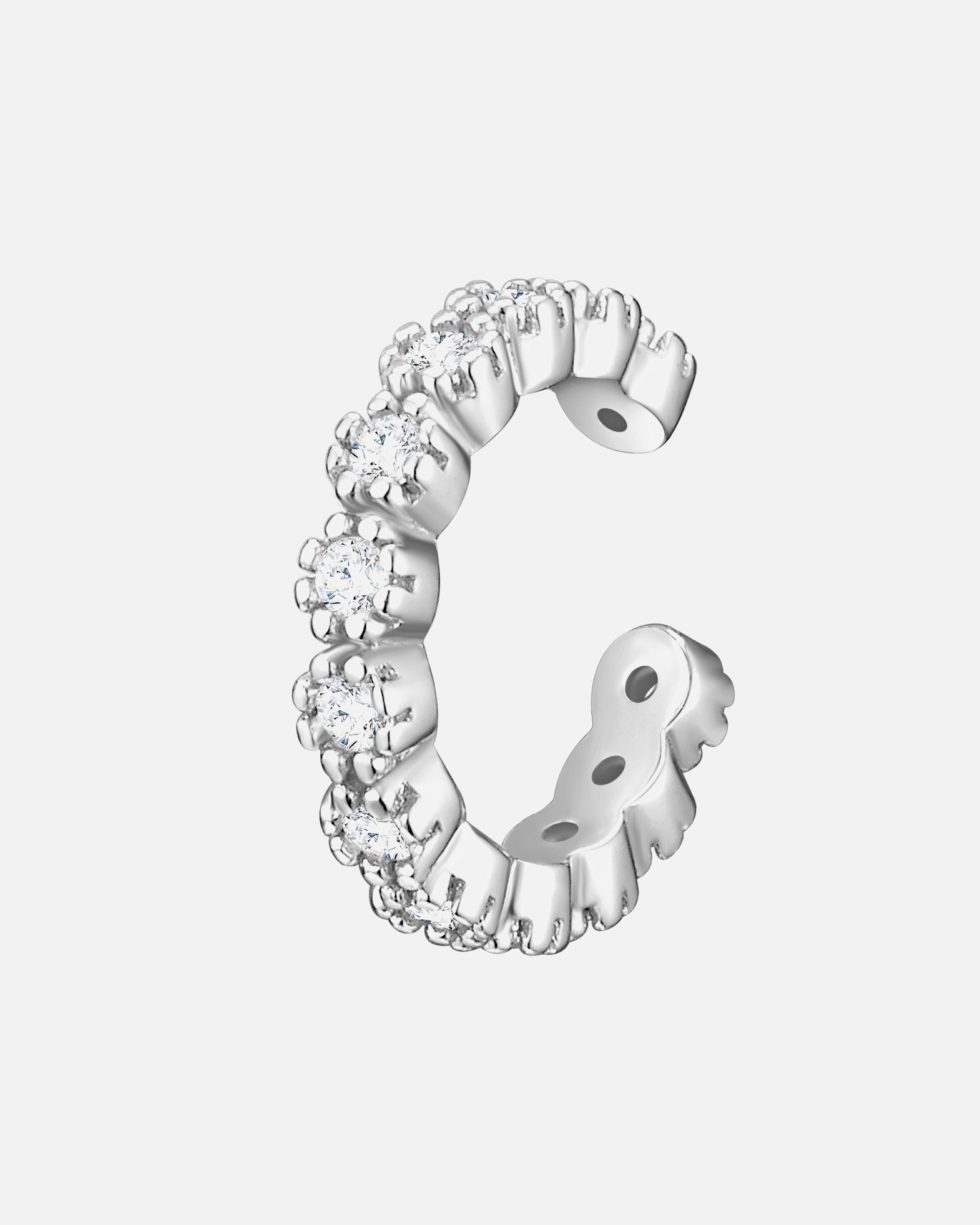 Ear Cuff für Weiblich Glanzstücke München Ohrklemme Sterling Silber Zirkonia in Silber 15,1 mm
