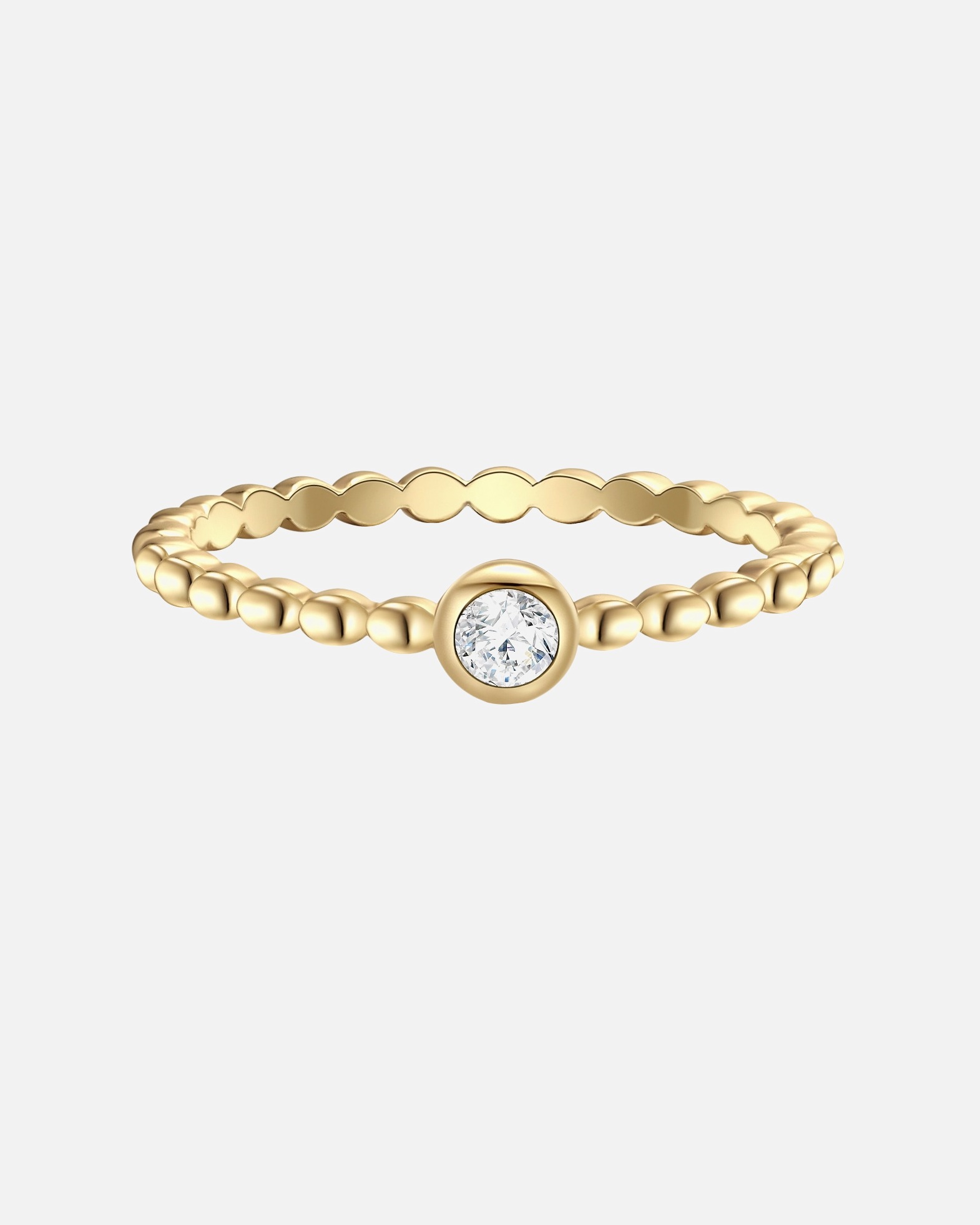 Ring für Weiblich Glanzstücke München Ring Sterling Silber Zirkonia in Gelbgold 56