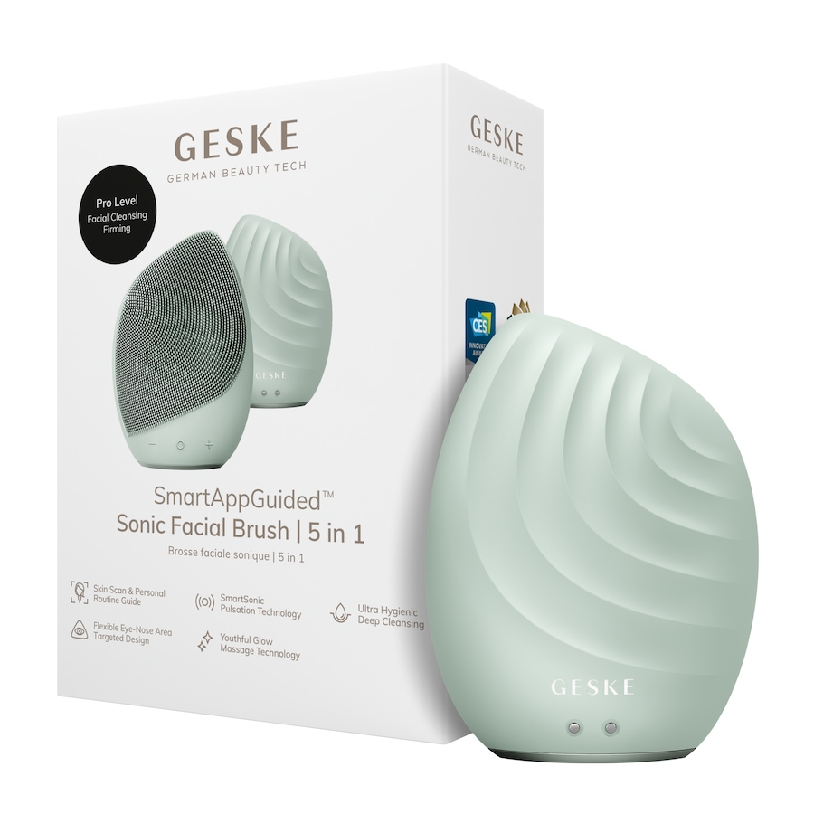 GESKE SmartAppGuided Sonic Facial Brush | 5 in 1 Green