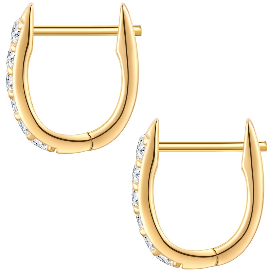 Trilani Creolen Sterling Silber Zirkonia in Gelbgold Damen