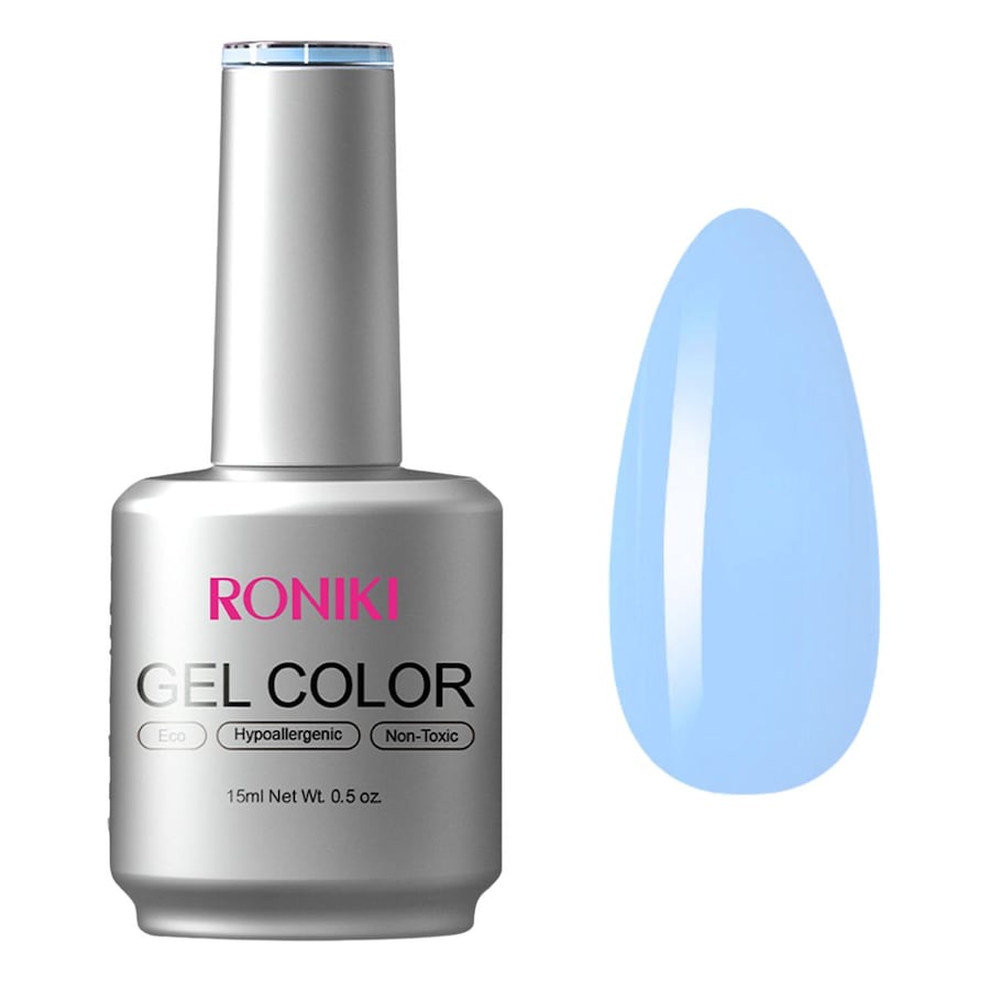 UNIQ RONIKI Macaron Gel Serie Pale Cerulean 15 ml Silber
