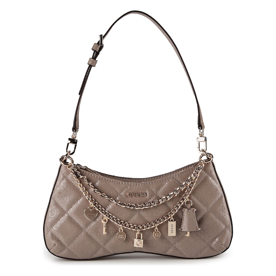 Guess Libby Schultertasche dark taupe Braun Damen
