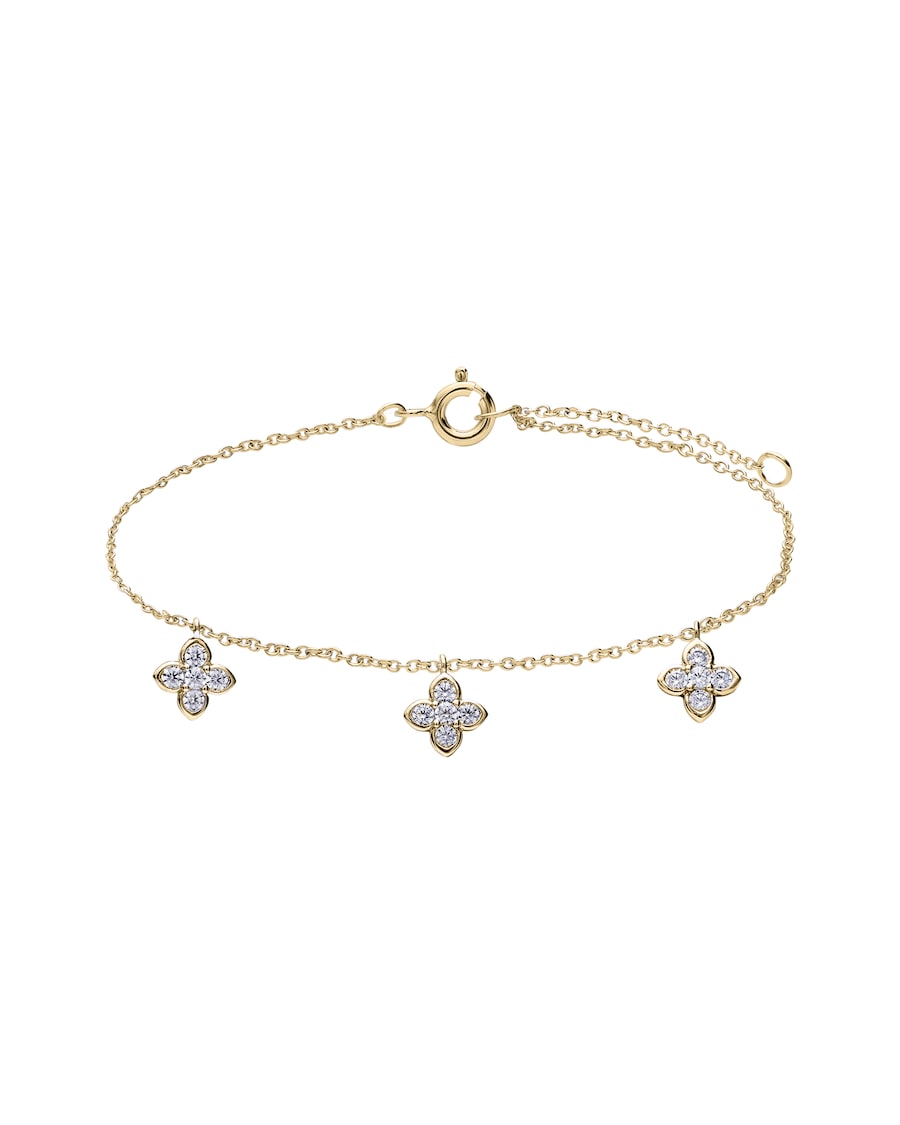 Lucardi Armband 925 Silber Gold Damen