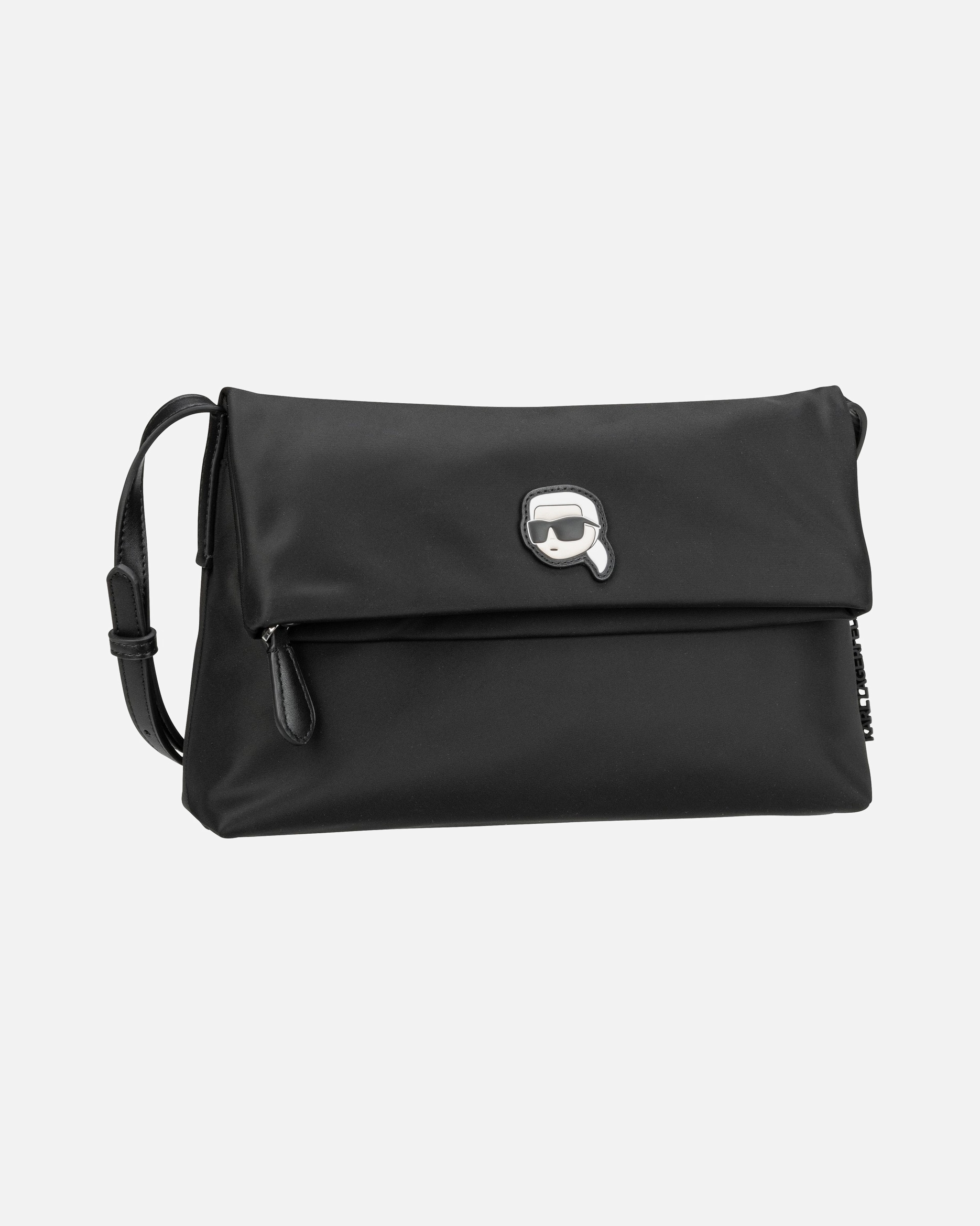 Umhängetasche für Weiblich Karl Lagerfeld Beuteltasche K/Ikonik 2.0 Nylon Fold CB Black