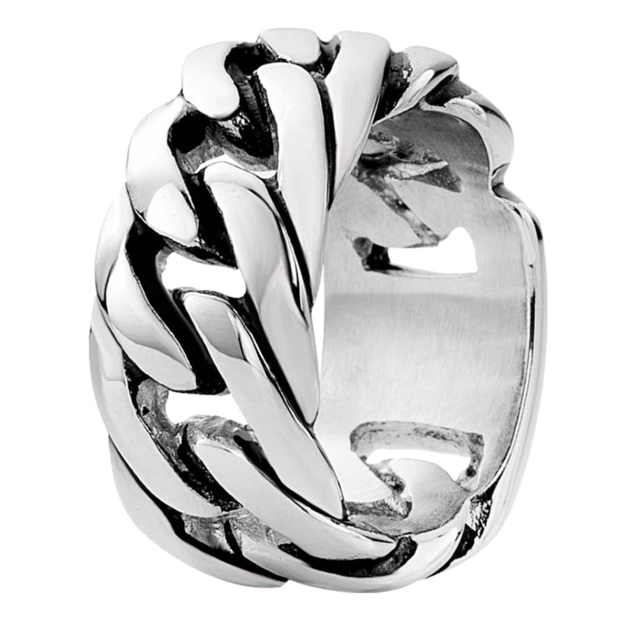 Lucardi Ringe 'Belgrado' Stahl - silbern 60mm