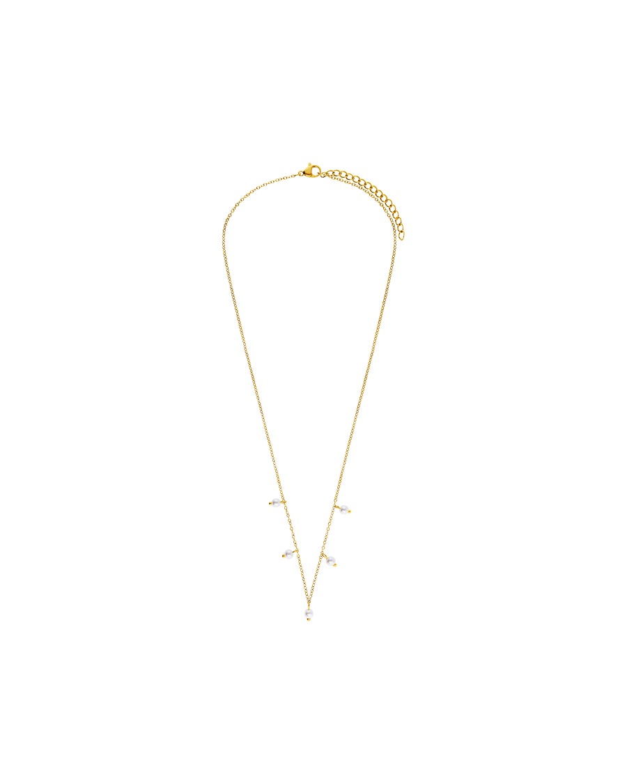 Lucardi Halskette Stahl 47 cm Gold Damen