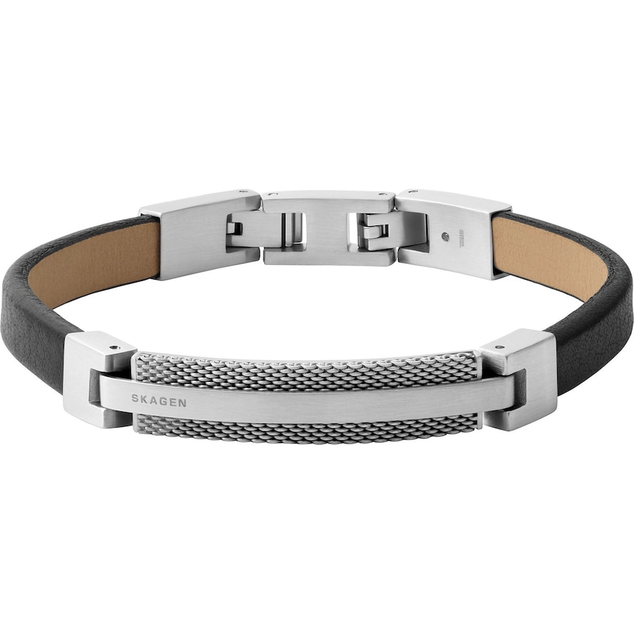 Skagen Armband Leder, Edelstahl One Size Herren