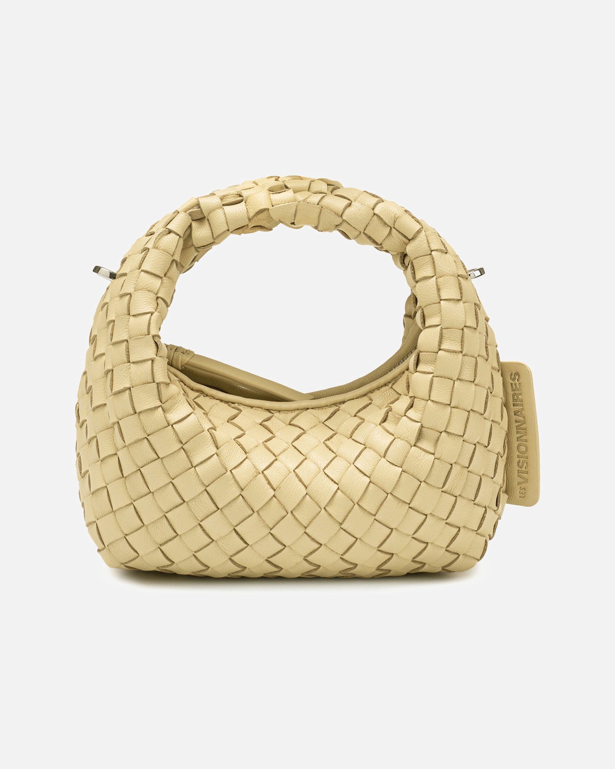 Tasche für Weiblich LES VISIONNAIRES Default Brand Line Greta Micro weave Henkeltasche butter yellow