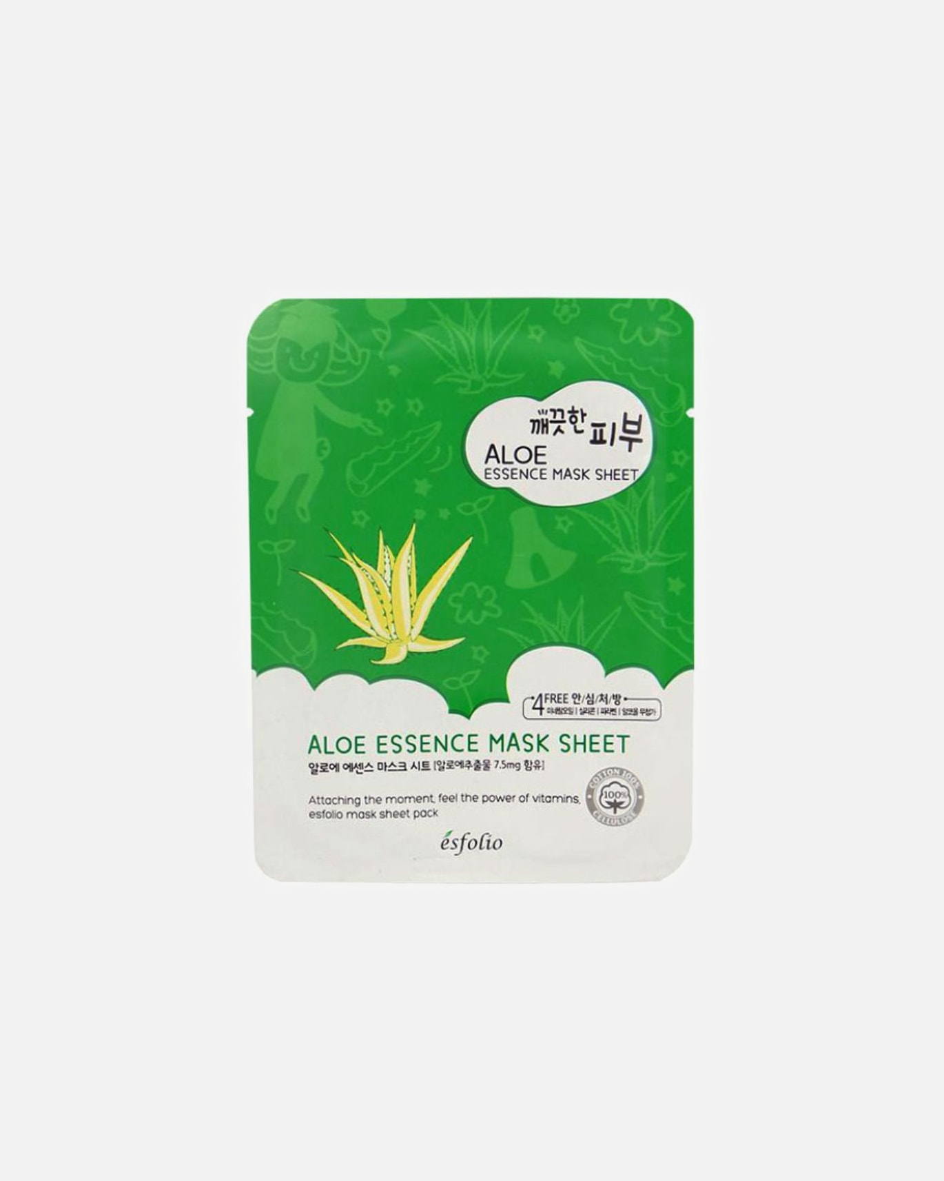 Tuchmaske für Unisex ESFOLIO Pure Skin Essence Mask Sheet - Aloe 76 g