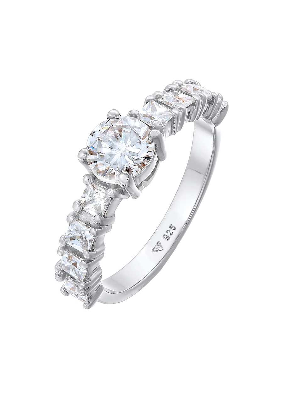 Elli Ring Zirkonia Verlobung Eternity 925 Silber 54 Damen
