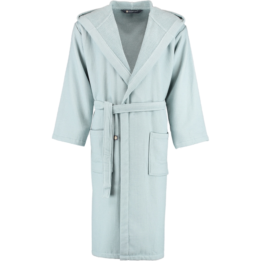 Rhomtuft Bademäntel unisex Kapuze Face & Body aquamarin - 400 XL Weiss