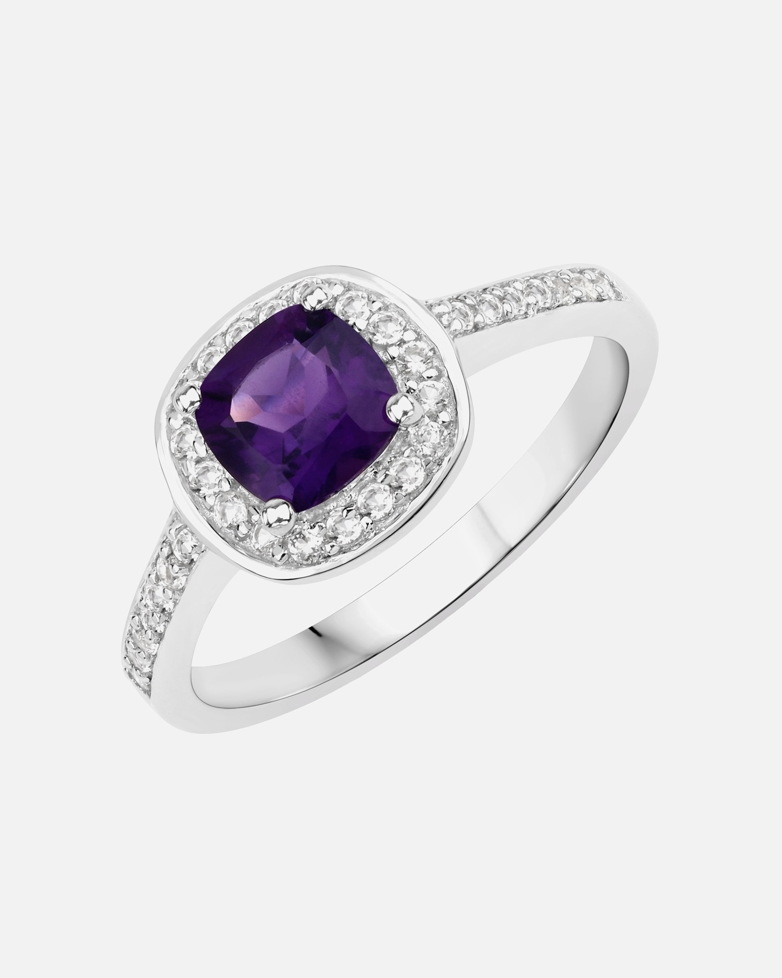 Ring für Weiblich Rafaela Donata Ring Sterling Silber Amethyst in Silber 52