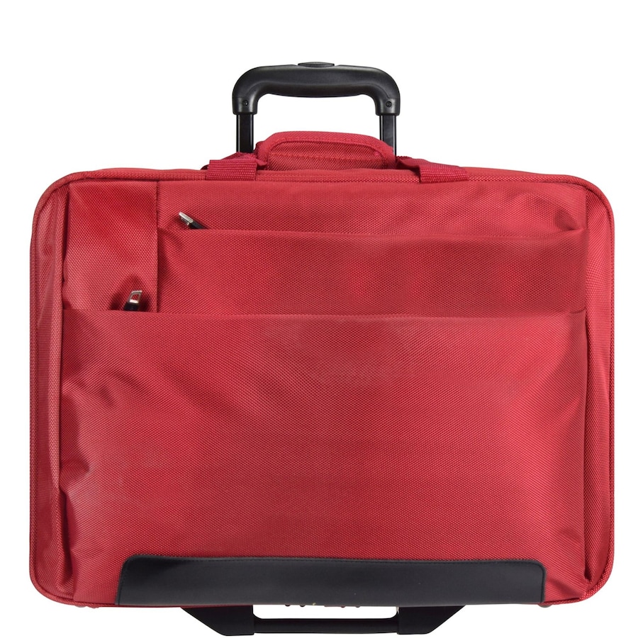 Dermata 2-Rollen Businesstrolley 44,5 cm Laptopfach rot Rot Herren