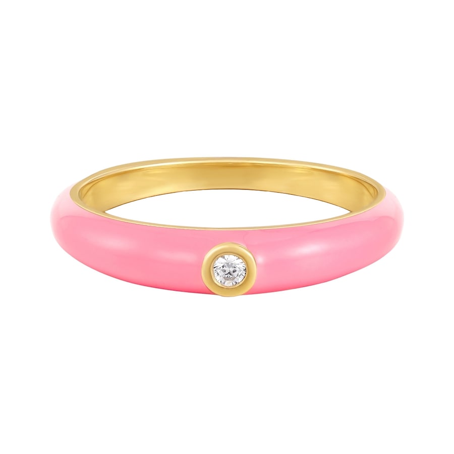 Glanzstücke München Ring Sterling Silber Zirkonia in Gelbgold 50 Damen
