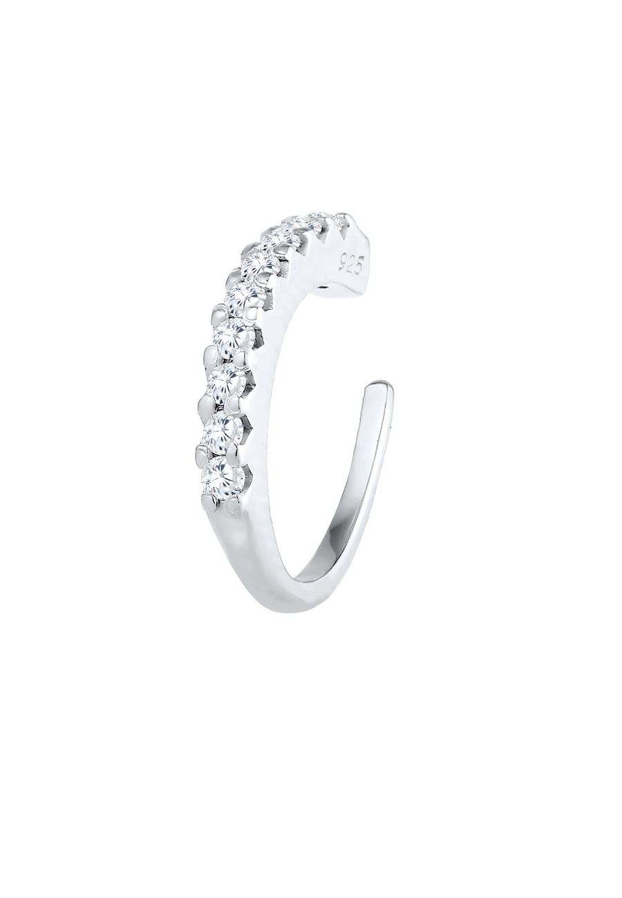 Elli Single Earcuff Zirkona Kristalle Trend 925 Silber silberfarben Damen