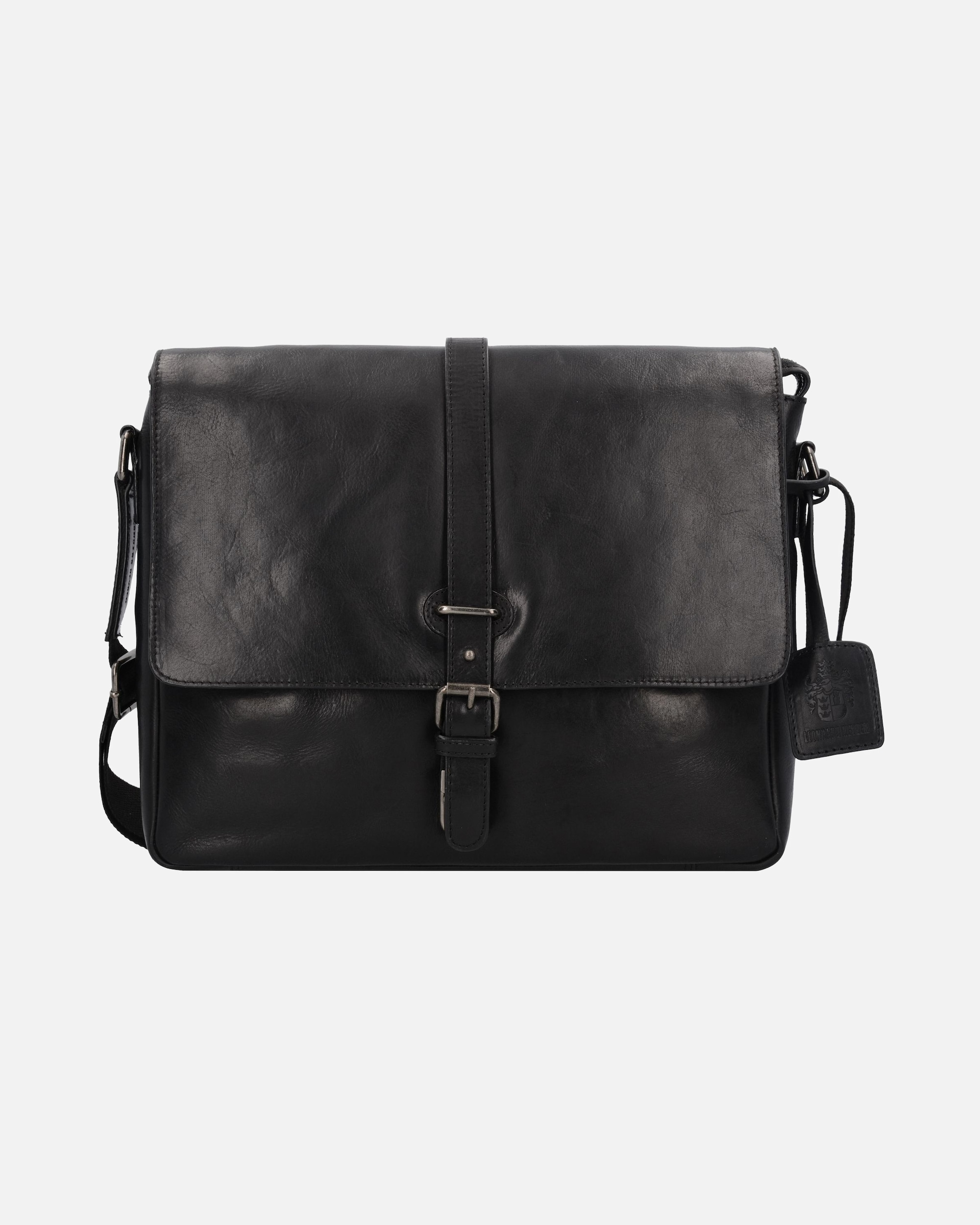 Laptoptasche für Männlich Leonhard Heyden Roma Aktentasche Leder 35 cm Laptopfach schwarz