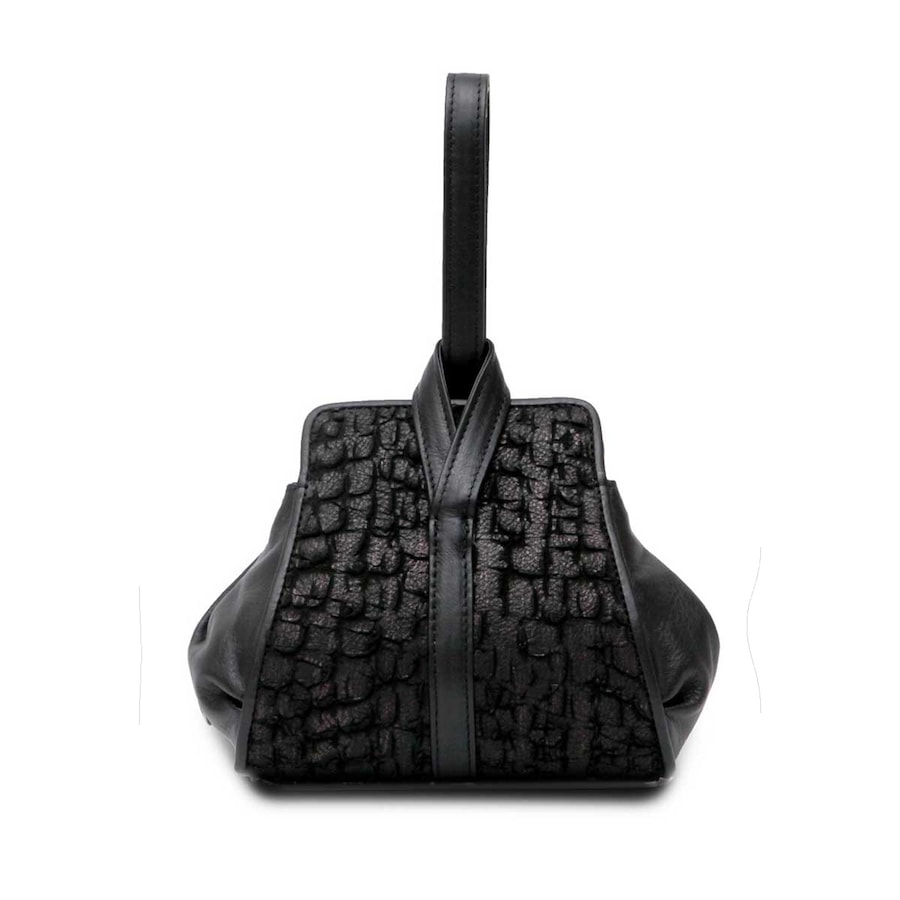 Gretchen Abendtasche aus italienischem Kalbsleder schwarz