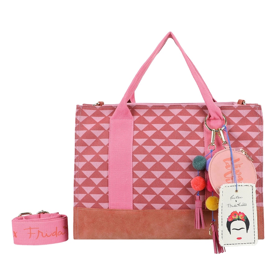 Fritzi aus Preußen x Frida Kahlo Shopper Tasche 40 cm geo Pink Damen
