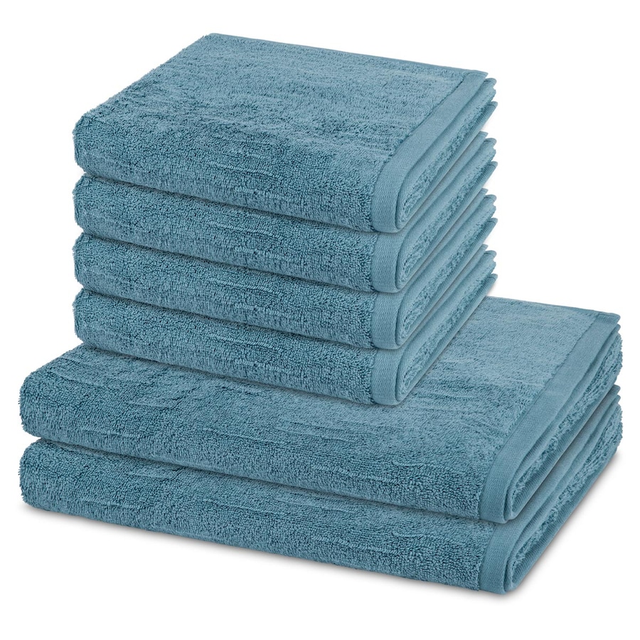 ROSS Handtuch-Set Premium (6-teilig) Petrol Grau