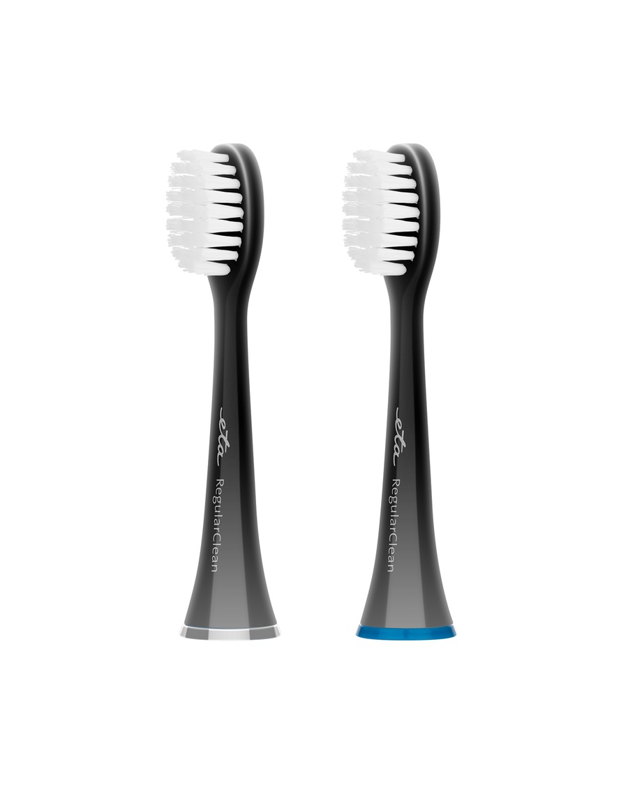 eta Ersatzbürstenköpfe RegularClean Schwarz Weiss