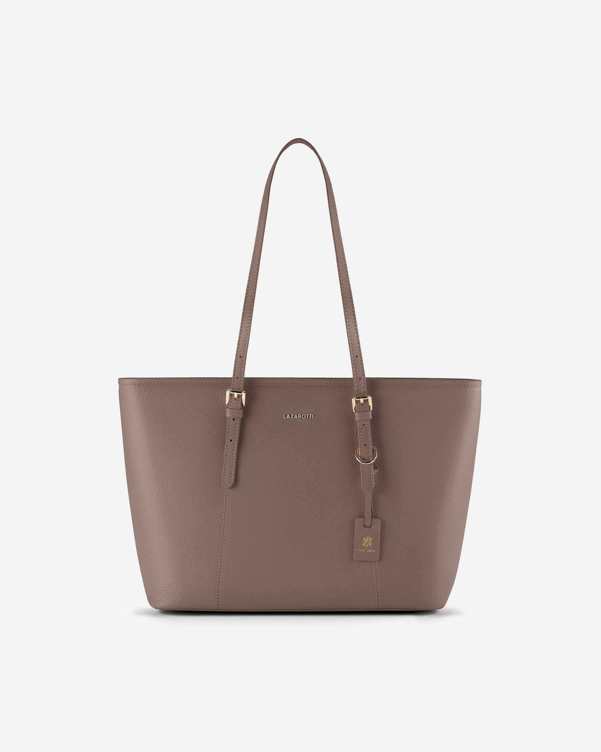 Tasche für Weiblich Lazarotti Bologna Leather Shopper taupe