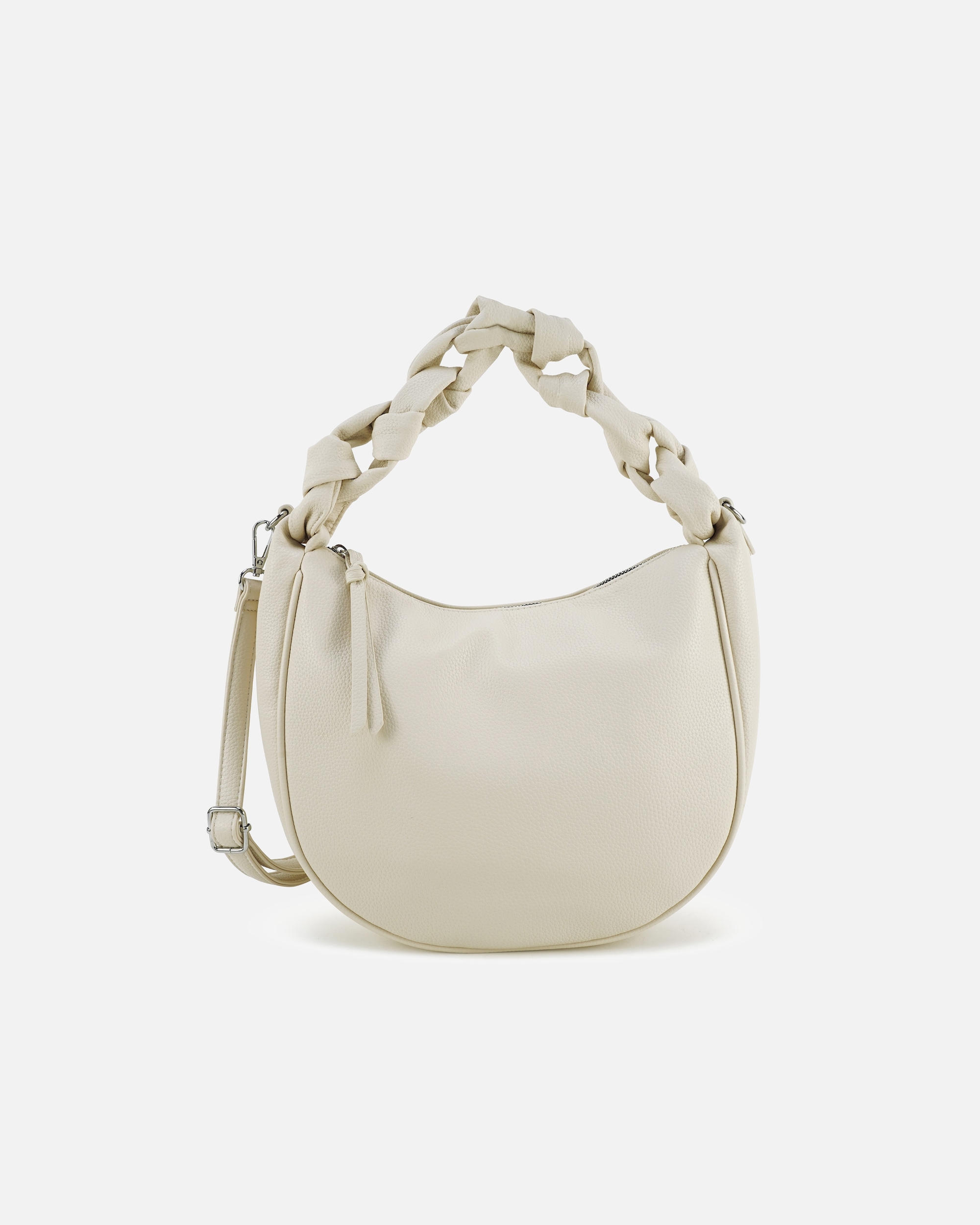 Umhängetasche für Unisex HARPA Schultertasche CINCI mit geflochtenem Henkel beige