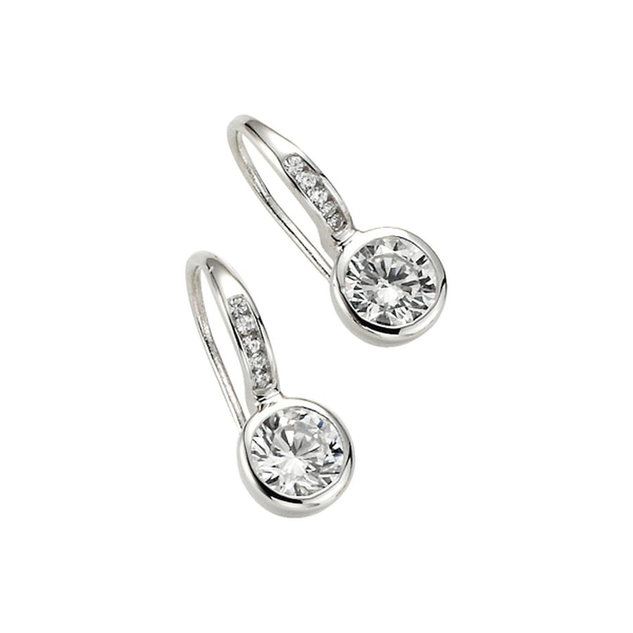 Giorgio Martello Milano Ohrhaken mit Zirkonia, Silber 925 Onesize Damen