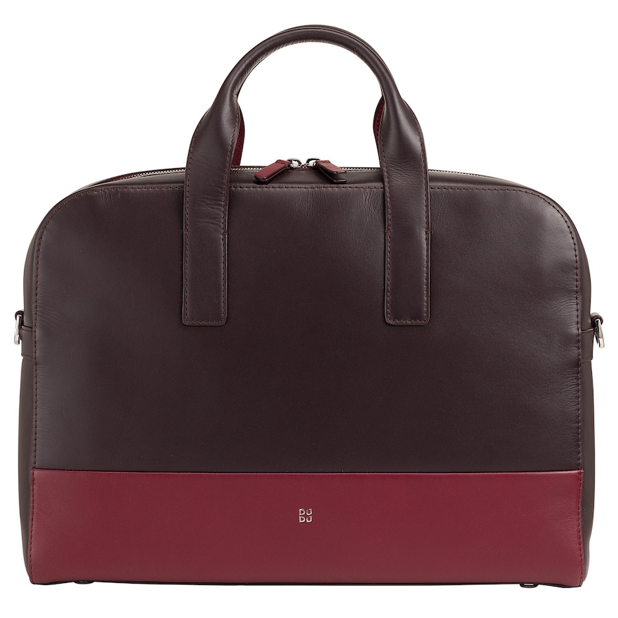 DuDu Berlino Aktentasche Leder 39 cm Laptopfach burgundy Braun Herren