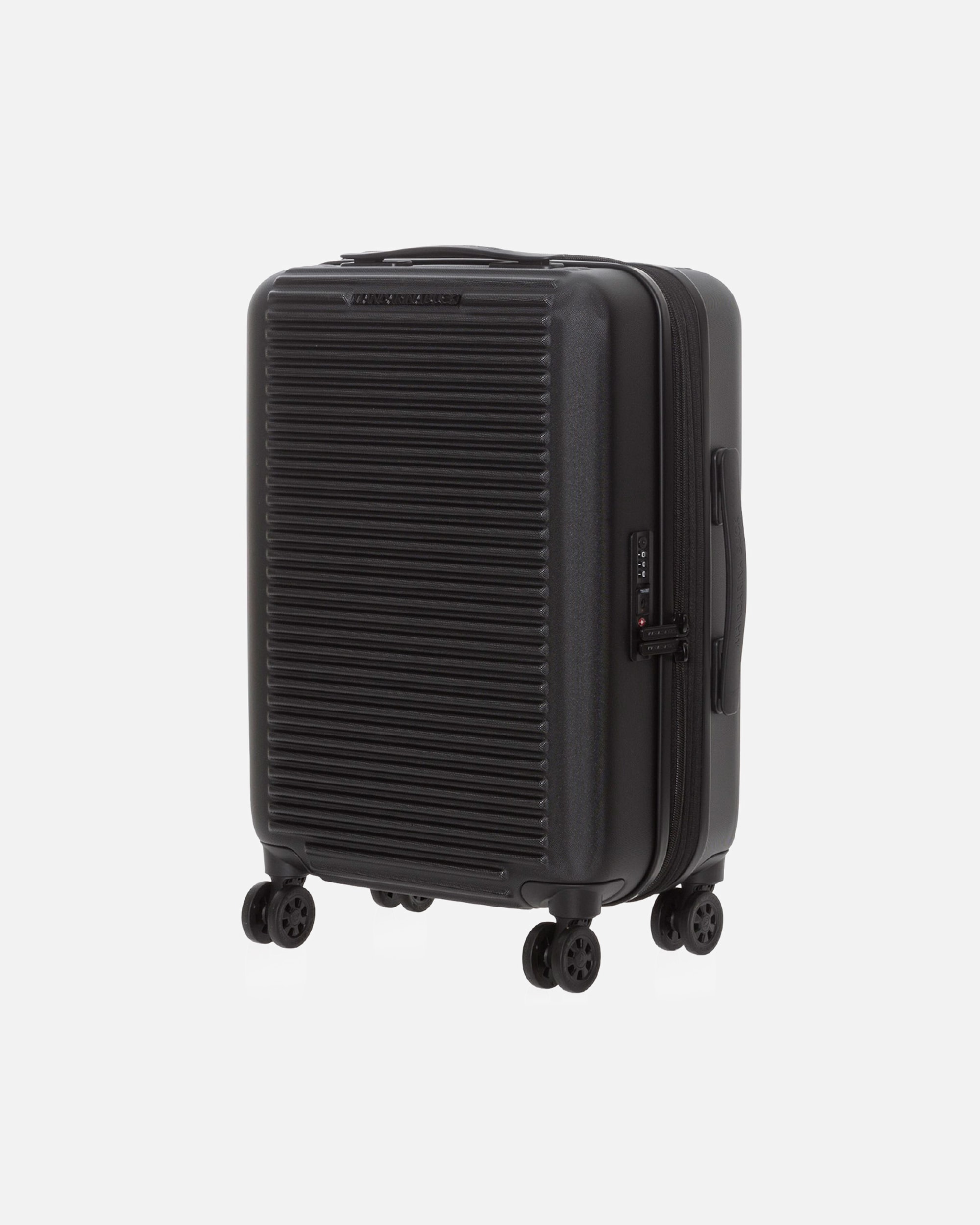 Handgepäckkoffer für Männlich Mandarina Duck Tank Case 4 Rollen Kabinentrolley S 55 cm mit Dehnfalte black
