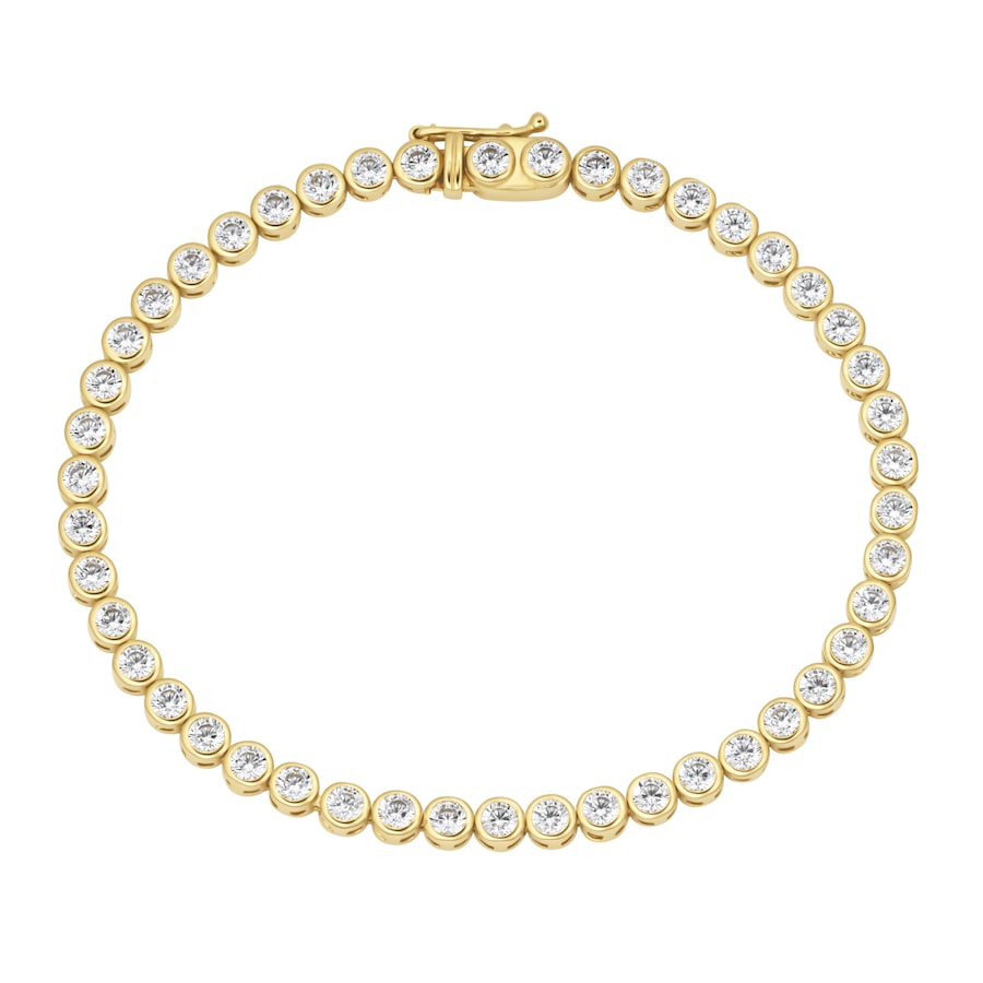 Smart Jewel Armband mit Zirkonia Steinen Silber 925 19,5 cm Gold